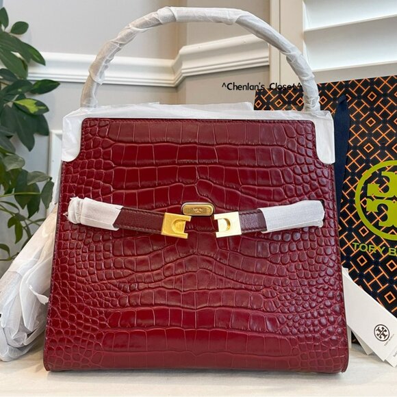 🔥NeW! $1098 Tory Burch LEE RADZIWILL SMALL DOUBLE BAG - Picture 10 of 17